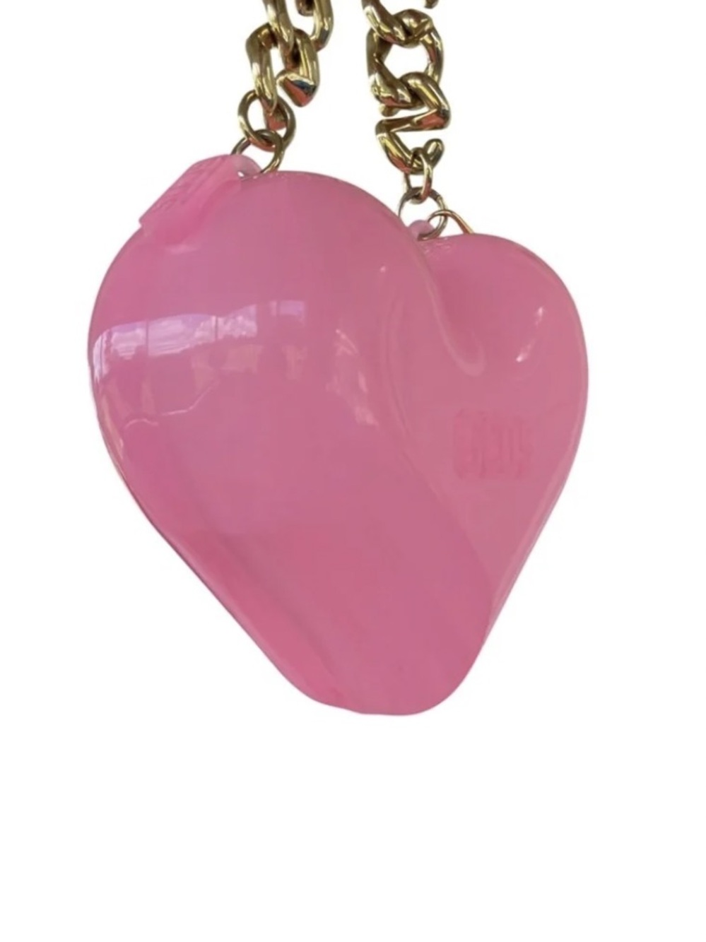 **SUPER RARE/ HTF** GCDS Pink Acrylic Hard Case Bag w/ Gold Hardware **EUC** - Picture 4 of 11